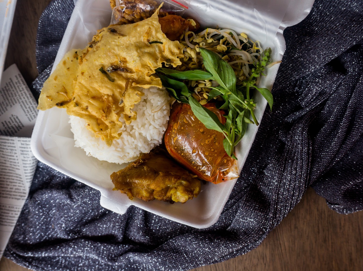 nasi pecel ayam depot langgeng jaya