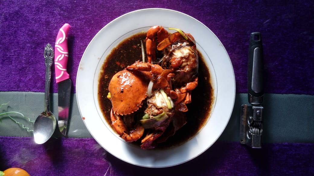 kepiting saos lada hitam dari kepiting didu