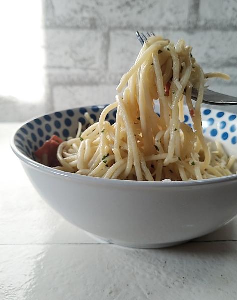 pasta on bowl